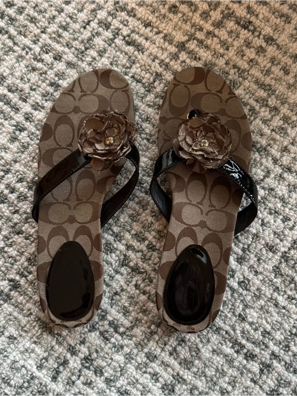 Coach Women’s Samira Brown Monogram Sandals Size 9.5
